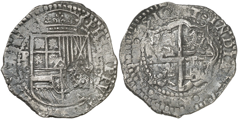 1651. Felipe IV. Potosí. . 8 reales. (Cal. 510 var) (Paoletti 245 sim). 26,43 g....