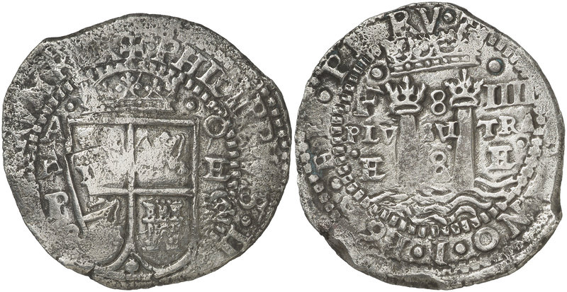 1652. Felipe IV. Potosí. E. 8 reales. (Cal. 432) (Paoletti 257 (tipo IV de Mc Le...