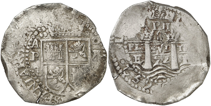 1652. Felipe IV. Potosí. E. 8 reales. (Cal. 433) (Paoletti 260 (tipo VIII de Mc ...