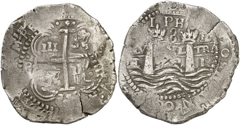 1652. Felipe IV. Potosí. E. 8 reales. (Cal. 434) (Paoletti 263). 27,17 g. Tipo d...