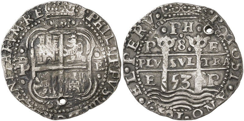 1653. Felipe IV. Potosí. E. 8 reales. (Cal. 410) (Lázaro 137, mismo ejemplar). 2...