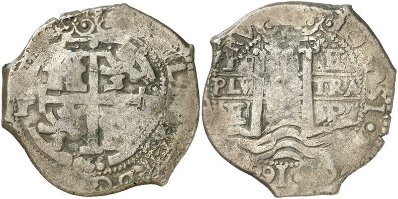 1666. Felipe IV. Potosí. E. 8 reales. (Cal. 455) (Paoletti 295). 25,50 g. Doble ...