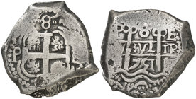 1751. Fernando VI. Potosí. E. 8 reales. (Cal. 362) (Paoletti 417). 27,28 g. MBC.