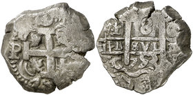 1753. Fernando VI. Potosí. C (José María Caballero). 8 reales. (Cal. 367) (Paoletti 420). 25,94 g. Doble fecha, una parcial. MBC-.