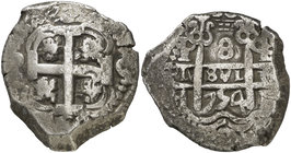 1754. Fernando VI. Potosí. q. 8 reales. (Cal. 368) (Paoletti 407). 25,80 g. MBC.