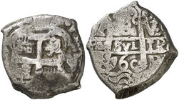 1760. Fernando VI. Potosí. V (José Vargas y Flor). 8 reales. (Cal. 945, de Carlos III). 26,84 g. Ensayador claramente visible en anverso y espacio sup...
