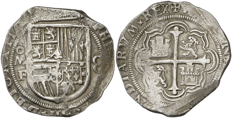 s/d (1598-1606). Felipe III. México. F. 8 reales. (Cal. 85). 27,42 g. Buen ejemp...