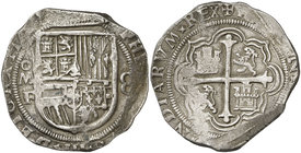 s/d (1598-1606). Felipe III. México. F. 8 reales. (Cal. 85). 27,42 g. Buen ejemplar. Rara así. MBC.