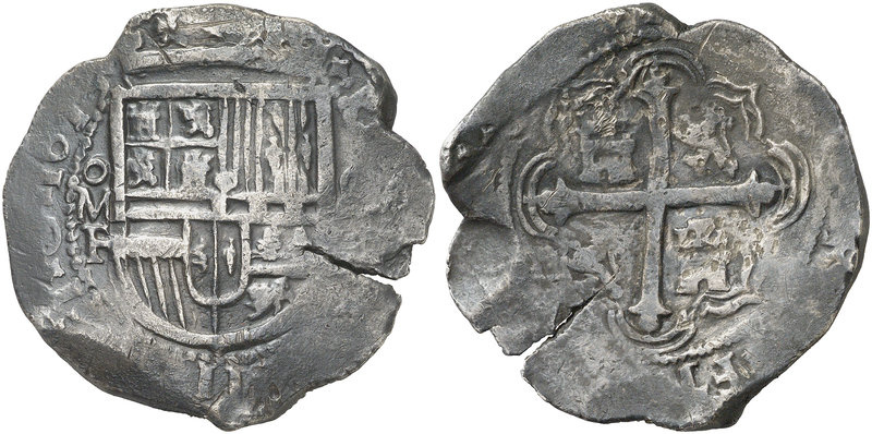 1613. Felipe III. México. F. 8 reales. (Cal. 106). 26,68 g. Pátina oscura. Griet...