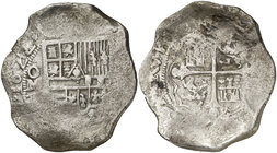1622/1. Felipe IV. México. D. 8 reales. (Cal. 310). 24,67 g. Rara. MBC-.