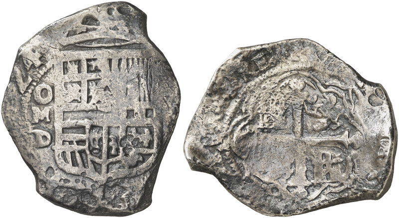 1624. Felipe IV. México. D. 8 reales. (Cal. 315). 25,84 g. Procedente del naufra...