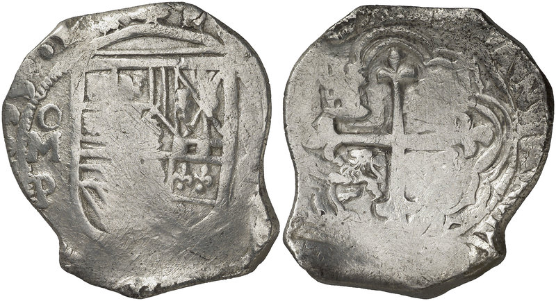 1635. Felipe IV. México. P. 8 reales. (Cal. 330). 27,15 g. Cruz del reverso muy ...