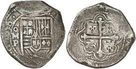 1656. Felipe IV. México. P. 8 reales. (Cal. 363). 26,54 g. Rara. MBC.