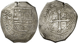 1658. Felipe IV. México. P. 8 reales. (Cal. 366). 27,43 g. Rara. MBC.