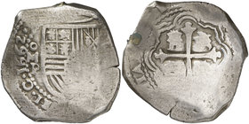 1662. Felipe IV. México. P. 8 reales. (Cal. 372). 27,08 g. Rara. MBC/MBC-.