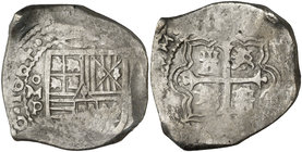 1664. Felipe IV. México. P. 8 reales. (Cal. 375). 26,18 g. Rara. MBC-.