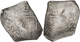 1678. Carlos II. México. L. 8 reales. (Cal. 278). 26,45 g. Acuñación floja. Muy rara. MBC-.