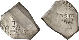 1703. Felipe V. México. L. 8 reales. (Cal. 733). 27,26 g. Muy rara, y más con el ensayador visible. MBC-.