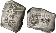 1732. Felipe V. México. F. 8 reales. (Cal. 764). 26,51 g. Acuñación macuquina. BC.