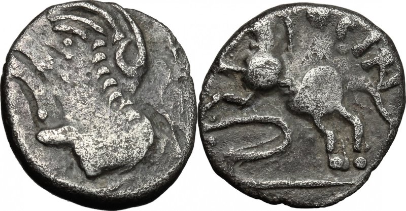 Celtic World. Central Gaul, Sequani. Togirix. AR Quinarius, c. 100-50 BC. D/ Cel...