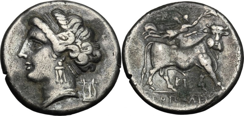 Greek Italy. Central and Southern Campania, Neapolis. AR Didrachm, 275-250 BC. D...