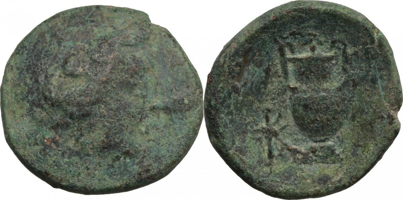 Greek Italy. Bruttium, Hipponium. AE 19 mm, second half of 4th century, or early...