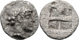 Greek Asia. Ionia, uncertain mint. AR 1/48 Stater, 6th century BC. D/ Head of Apollo right. R/ Quadripartite incuse square. Von Aulock 1811. AR. g. 0....