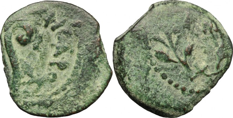 Greek Asia. Judaea. Tiberius (14-37 d.C.). AE Prutah, Jerusalem mint, Judaea. St...