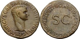 Germanicus (died 19 AD). AE As, struck under Claudius, 50-54. D/ GERMANICVS CAESAR TI AVG F DIVI AVG N. Bare head right. R/ TI CLAVDIVS CAESAR AVG GER...