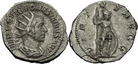 Volusian (251-253). AR Antoninianus, Rome mint. D/ IMP CC VIB VOLVSIANVS AVG. Radiate, draped and cuirassed bust right. R/ VIRTVS AVGG. Virtus standin...