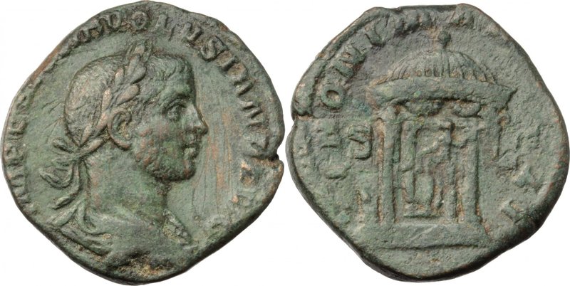 Volusian (251-253). AE Sestertius, Rome mint. D/ IMP CAE C VIB VOLVSIANO AVG. La...
