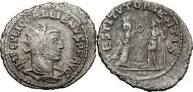 Gallienus (253-268). AR Antoninianus, Samosata mint, 260 AD. D/ IMP C P LIC GALLIENVS PF AVG. Radiate, draped and cuirassed bust right. R/ RESTITVT OR...