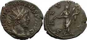 Victorinus (268-270). BI Antoninianus, Colonia Agrippinensis mint. D/ IMP C VICTORINVS PF AVG. Radiate, draped and cuirassed bust right. R/ SALVS A[VG...
