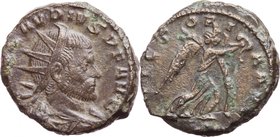 Claudius II Gothicus (268-270). BI Antoninianus, Mediolanum mint (?). D/ IMP CLAVDIVS P F AVG. Radiate, draped and cuirassed bust right. R/ VICTORIA A...