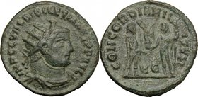 Diocletian (284-305). BI Antoninianus, 292 AD, Heraclea mint. D/ IMP C C VAL DIOCLETIANVS PF AVG. Radiate, draped and cuirassed bust right. R/ CONCORD...