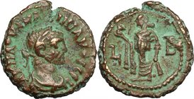 Maximian (286-310). BI Tetradrachm, Alexandria mint, 286-287 AD. D/ Laureate, draped and cuirassed bust right. R/ Elpis advancing left, holding flower...