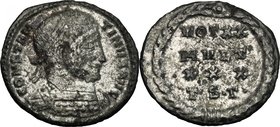 Constantine I (307-337). AE Follis, 318-319 AD. Thessalonica mint. D/ CONSTANTINVS AVG. Laureate and cuirassed bust right. R/ VOT XX/MVLT/XXX/ TSΓ wit...