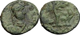 Ostrogothic Italy, Athalaric (526-534). AE 20 Nummi (Half Follis), Rome mint. D/ INVICTA ROMA. Helmeted and draped bust of Roma right. R/ Two eagles f...