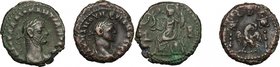 Roman Empire. Multiple lot of two (2) unclassified BI Tetradrachms of Alexandria mint (Numerian and Diocletian). BI. VF.