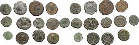 Roman Empire. Multiple lot of thirteen (13) unclassified choise AE 4, mostly of 4th century AD. AE. Very attractive examples. Good VF/About EF.
