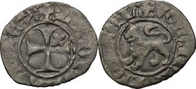 L'Aquila. Ladislao di Durazzo (1388-1414). Quattrino. CNI 29-50. D.A. 29. MIR 55 var. MI. g. 0.80 mm. 18.00 R. Variante per legenda. Giglio nel primo ...