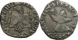 Casale. Ferdinando Gonzaga (1616-1626). Parpagliola 1616. CNI 7. MIR 336/4. MI. g. 2.34 mm. 19.50 BB.
