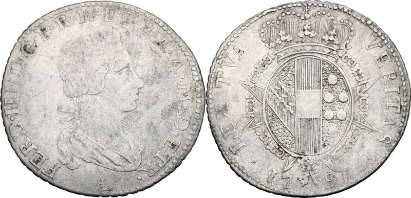 Firenze. Ferdinando III di Lorena (1790-1824). Paolo 1791. Sigle L.S. (Luigi Sir...