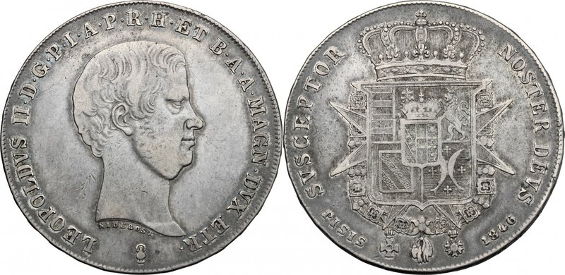 Firenze. Leopoldo II di Lorena (1824-1859). Francescone 1846. NIDEROST (Giuseppe...