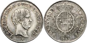 Firenze. Leopoldo II di Lorena (1824-1859). Paolo 1845. Sigle G. N. (Giuseppe Niderost, incisore) e fiasca (Domenico Fiaschi, zecchiere). CNI 84. Gal....