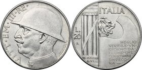 Vittorio Emanuele III (1900-1943). 20 lire 1928 A. VI. Pag. 680. Mont. 76. AG. g. 20.00 mm. 35.50 NC. BB+.