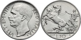 Vittorio Emanuele III (1900-1943). 10 lire 1927. Pag. 692. Mont. 89. AR. mm. 27.00 R. qSPL.