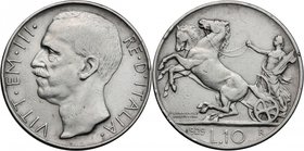 Vittorio Emanuele III (1900-1943). 10 lire 1929. Pag. 694. Mont. 93. AR. mm. 27.00 RR. BB.