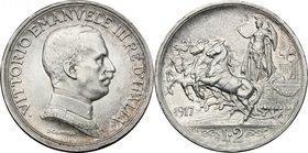 Vittorio Emanuele III (1900-1943). 2 lire 1917. Pag. 740. Mont. 157. AG. g. 10.00 mm. 27.00 R. SPL.