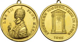 Leone XII (1823-1829), Annibale Sermattei della Genga. Medaglia 1826 per ricordare l'Estensione del Giubileo nell'Impero d'Austria, stabilito con la b...